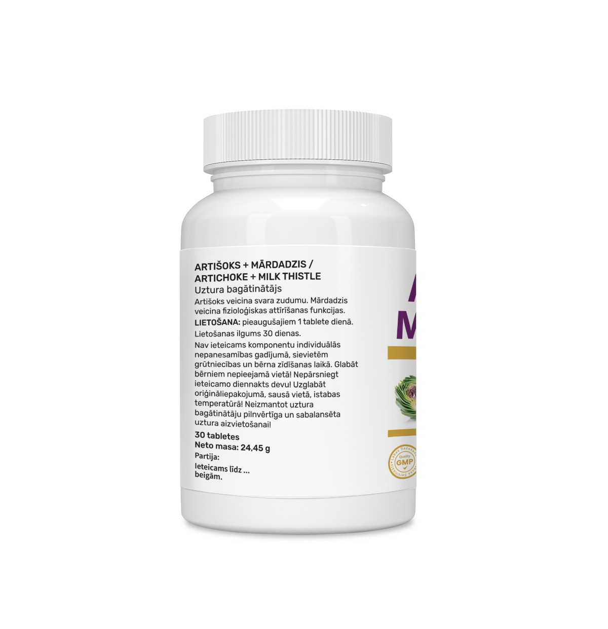 ARTIŠOKS + MĀRDADZIS/ARTICHOKE + MILK THISTLE tabletes - Image 3