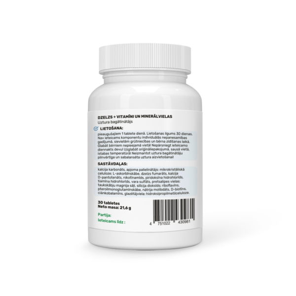 DZELZS + VITAMĪNI UN MINERĀLVIELAS - Image 2