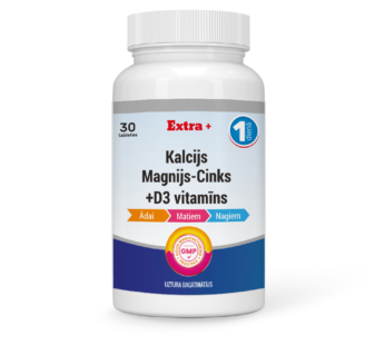 KALCIJS, MAGNIJS, CINKS UN VITAMĪNS D3