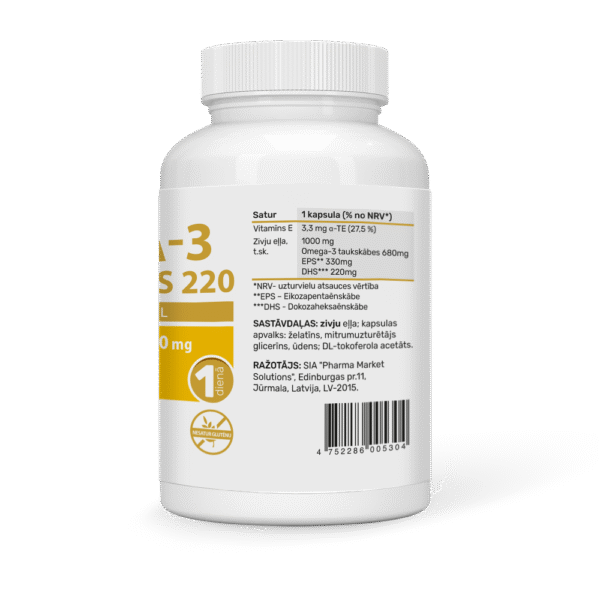 OMEGA-3 ZIVJU EĻĻA 1000MG 330EPS & 220DHS - Image 3