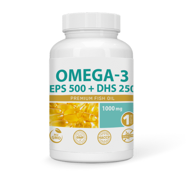 OMEGA-3 ZIVJU EĻĻA 1000MG 500EPS & 250DHS