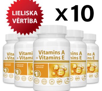 10 gab. komplekts — VITAMĪNS A + VITAMĪNS E / VITAMIN A + VITAMIN E tabletes