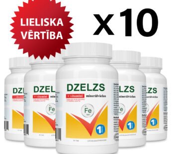 10 gab. komplekts —DZELZS + VITAMĪNI UN MINERĀLVIELAS tabletes