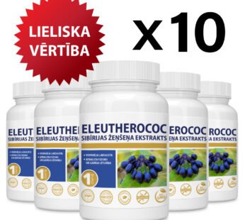 Комплект из 10 шт. — ЭКСТРАКТ ЭЛЕУТЕРОКОККА СИБИРСКОГО ЖЕНЬШЕНЯ таблетки