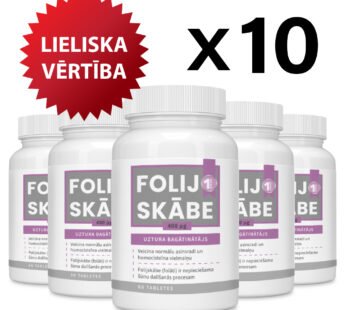 10 gab. komplekts — Folijskābe 400 µg, tabletes