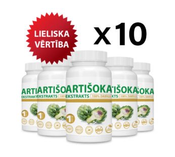 10 gab. komplekts — ARTIŠOKA EKSTRAKTS/Artichoke extract kapsulas