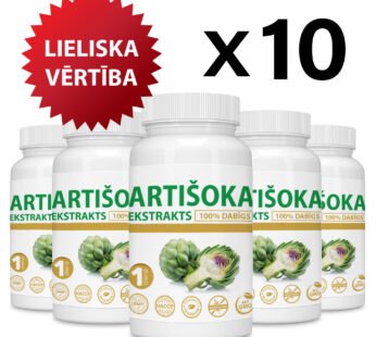 10 gab. komplekts — ARTIŠOKA EKSTRAKTS/Artichoke extract kapsulas