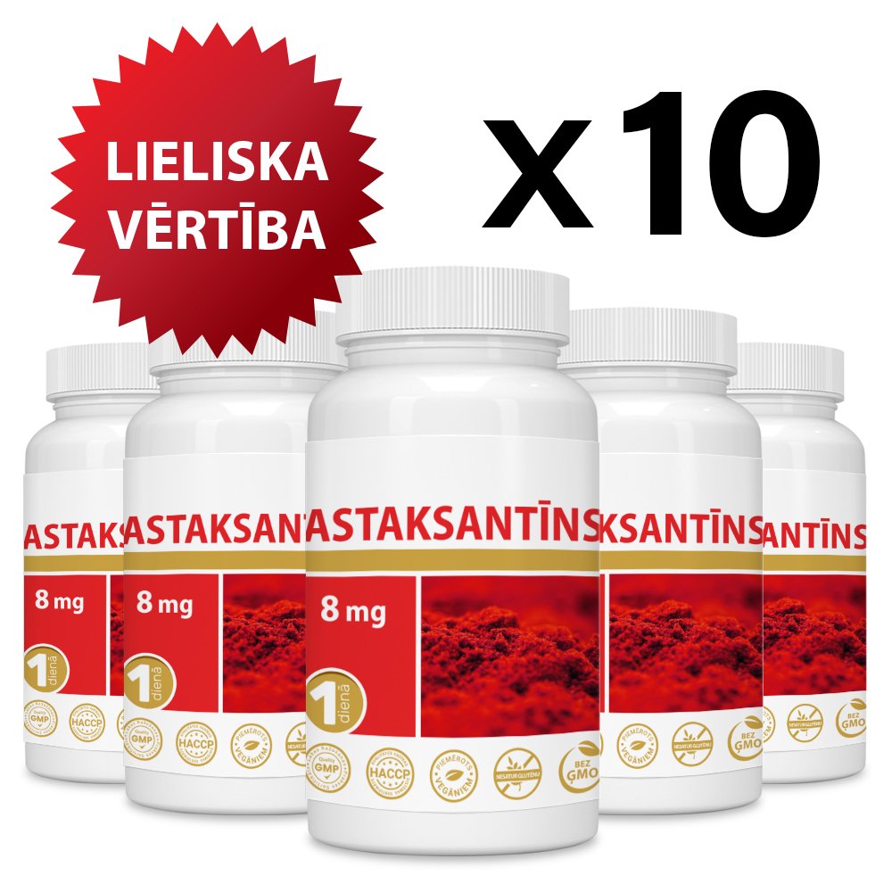 10 gab. komplekts — ASTAKSANTĪNS/Astaxanthin kapsulas