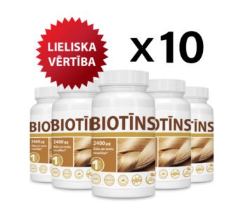 10 gab. komplekts — BIOTĪNS 2400µg/BIOTIN 2400µg