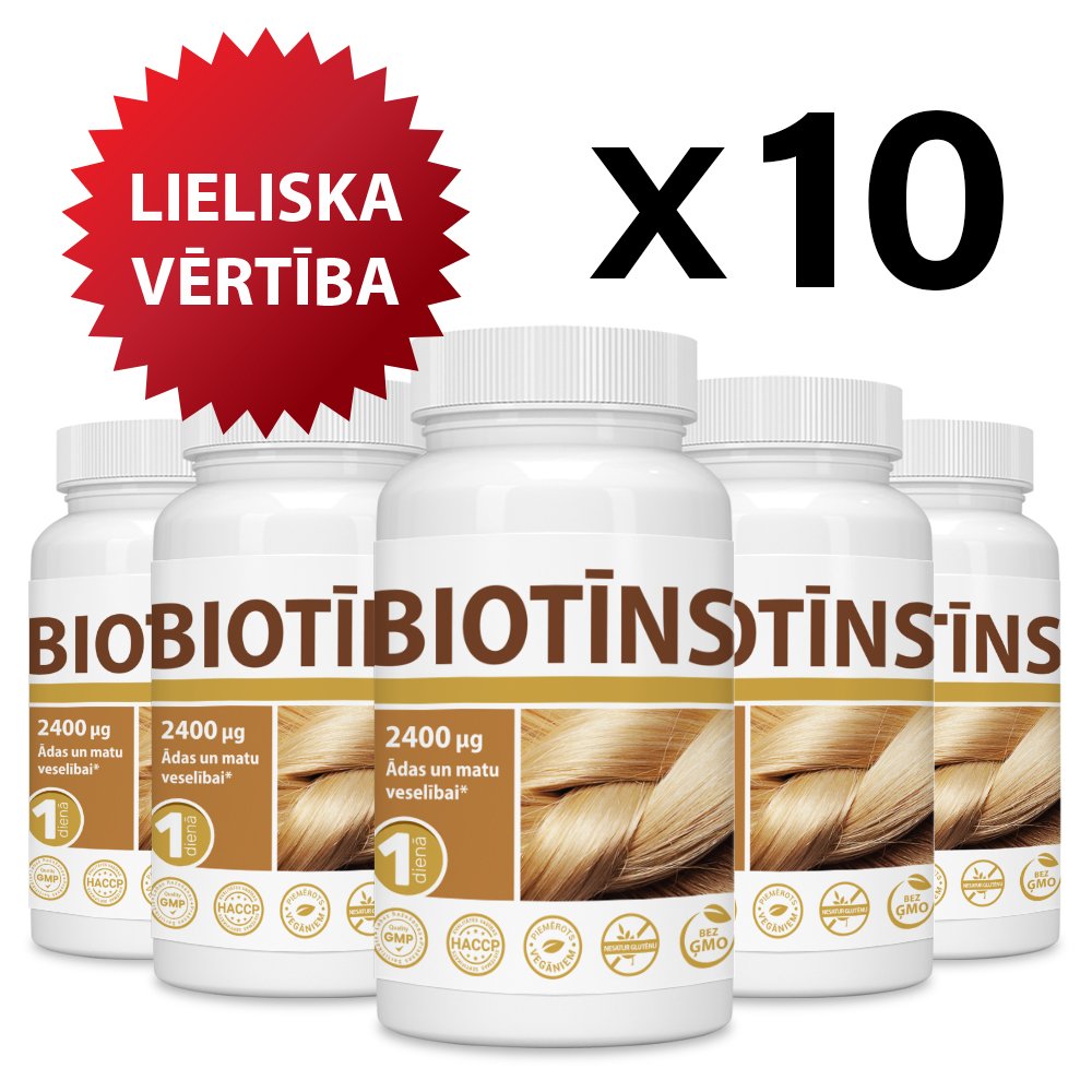 10 gab. komplekts — BIOTĪNS 2400µg/BIOTIN 2400µg